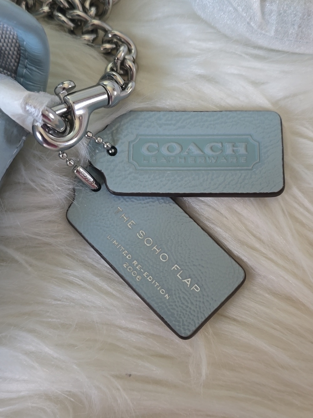 Coach NWT SOHO Light Blue Leather Mini Shoulder  25 Bag  A2579- CAN43 - Picture 15 of 17